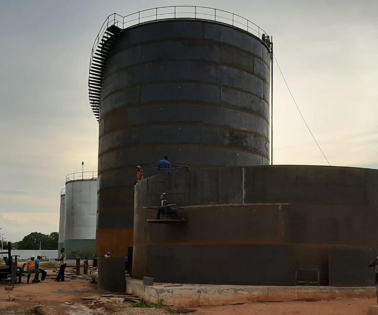Fundações para tanques de 2500 toneladas
