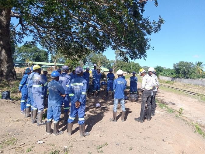 Equipamento de proteção individual em obra